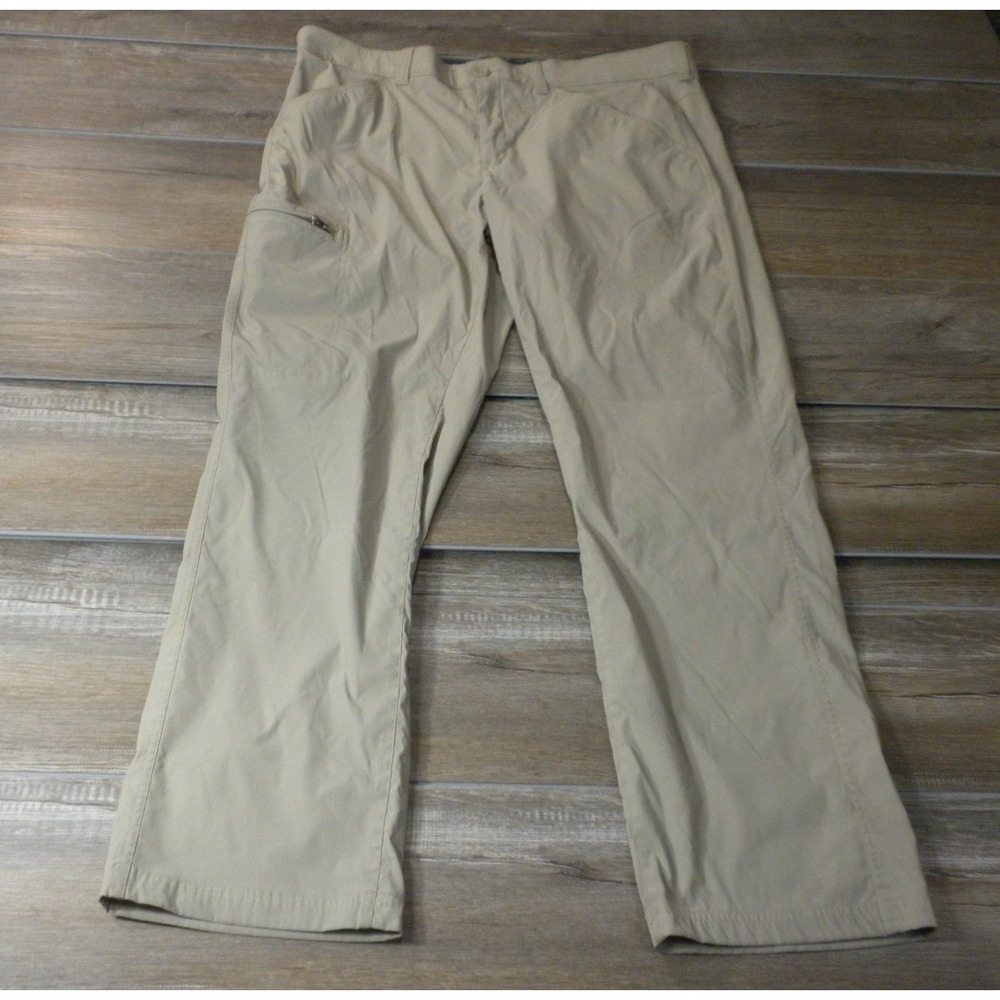 Eddie Bauer Pants 38x32 Beige Rainier Tech Lightweight Performance Outdoor Trail